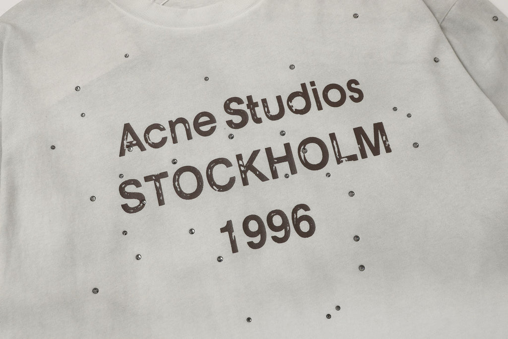 T-shirt Acne Stud Long White