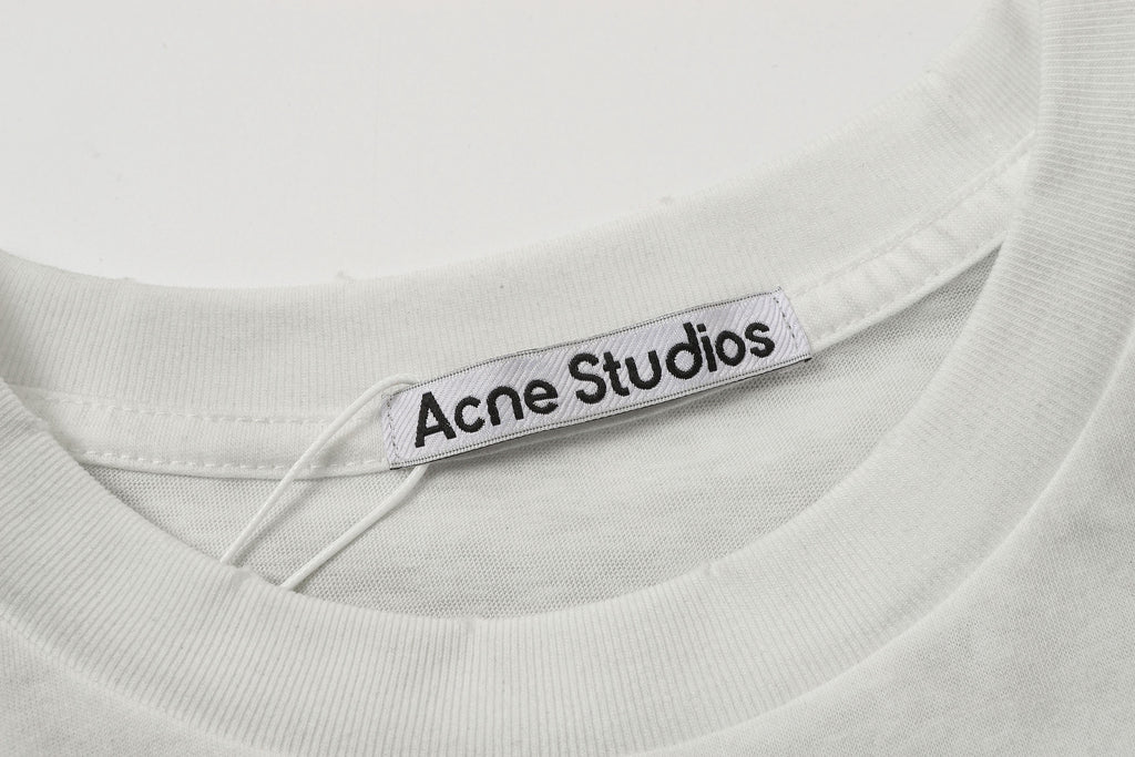 T-shirt Acne Stud Long White