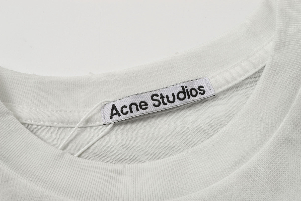 T-shirt Acne Stud Long White