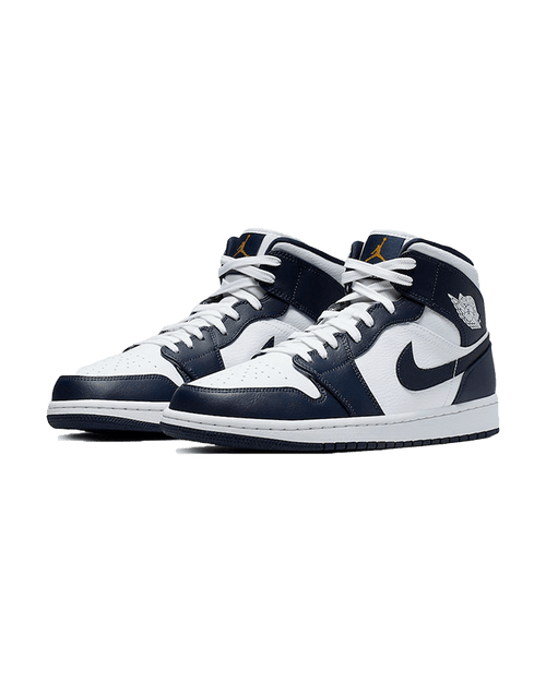 Air Jordan® 1 Mid White Metallic Gold Obsidian