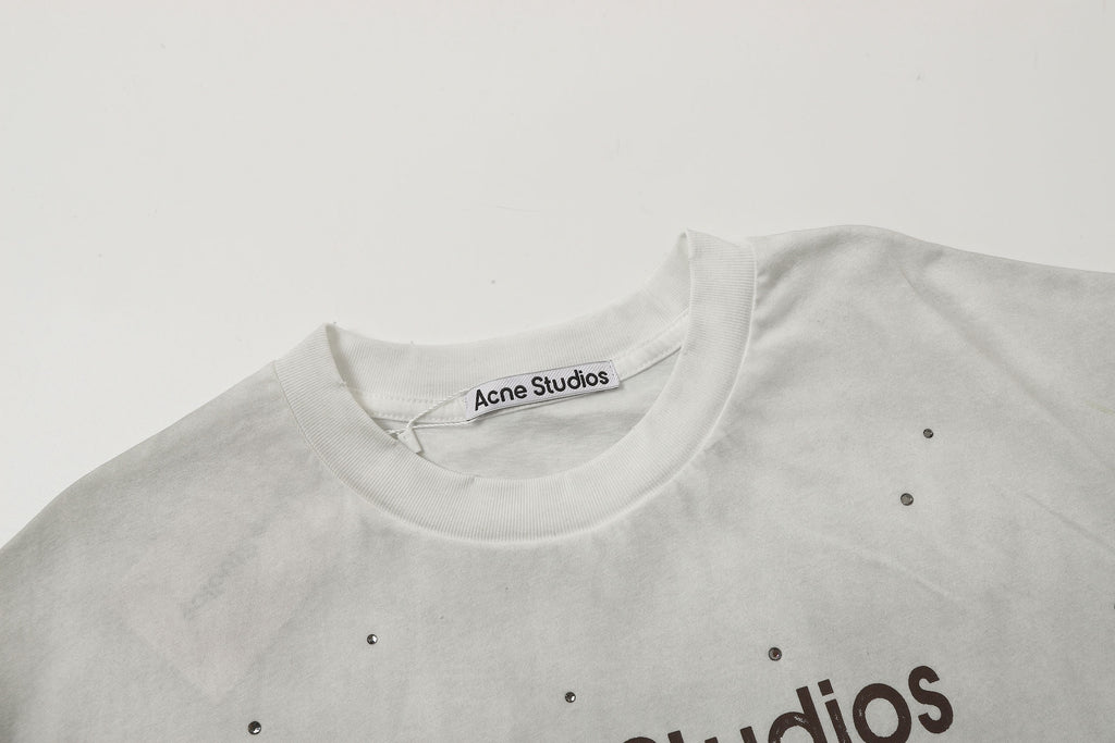 T-shirt Acne Stud Long White