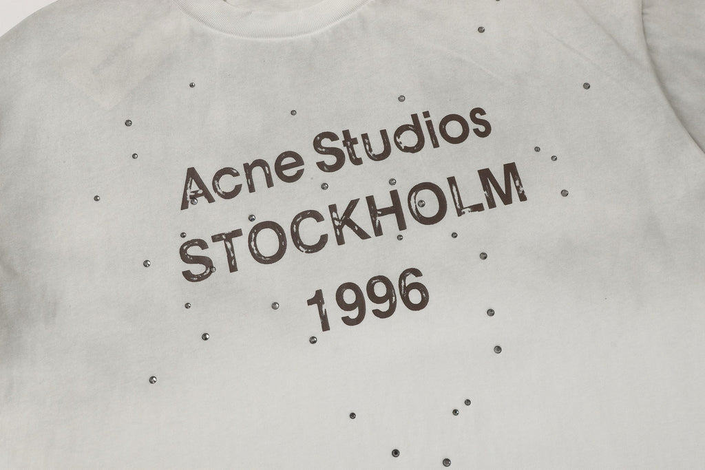 T-shirt Acne Stud Long White