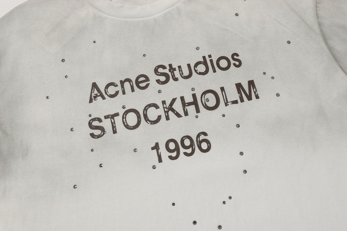 T-shirt Acne Stud Long White