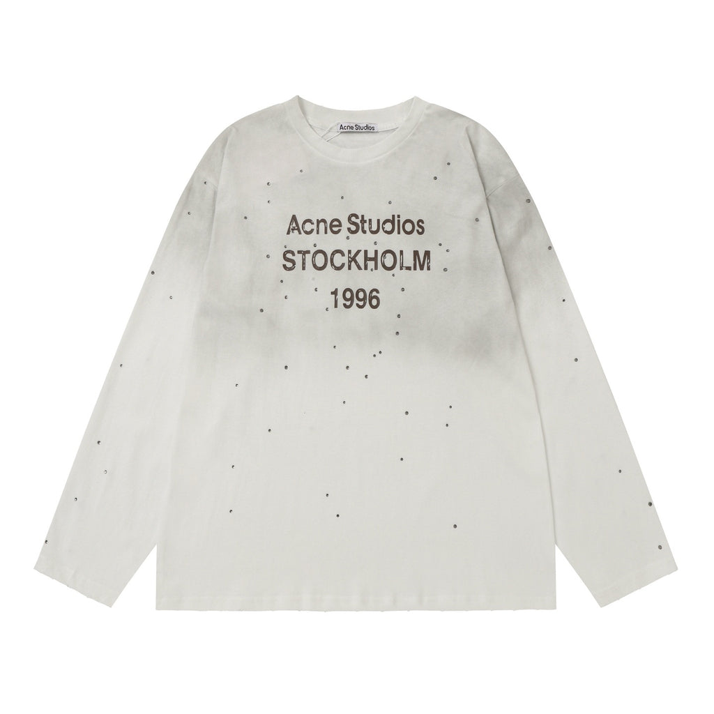 T-shirt Acne Stud Long White