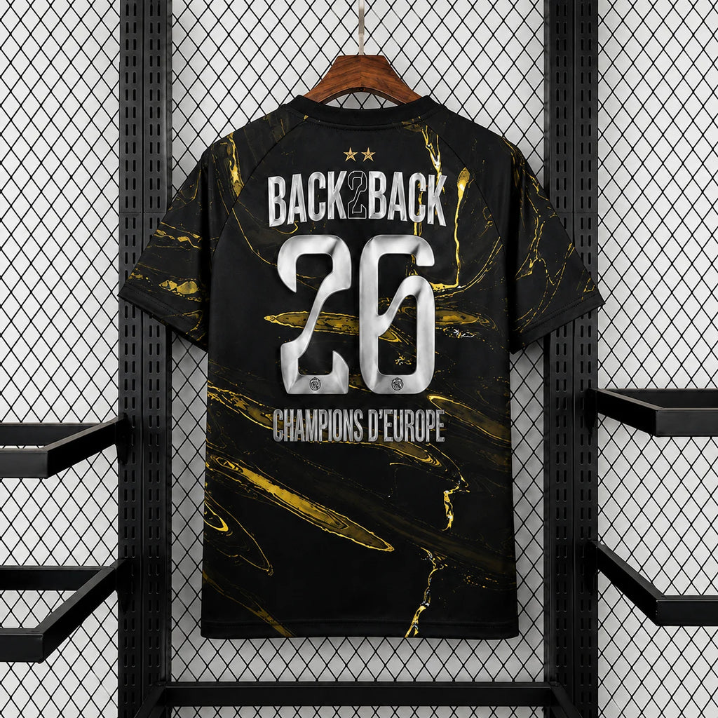 Maillot Paris Saint Germain Back2Back Noir 2025-2026 (2 étoiles)
