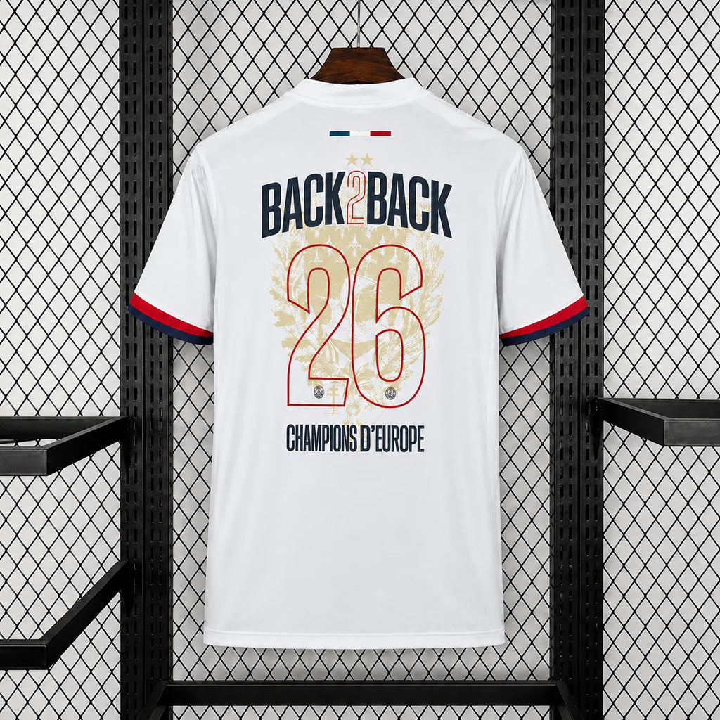 Maillot Paris Saint Germain Back2Back Blanc 2025-2026 (2 étoiles)
